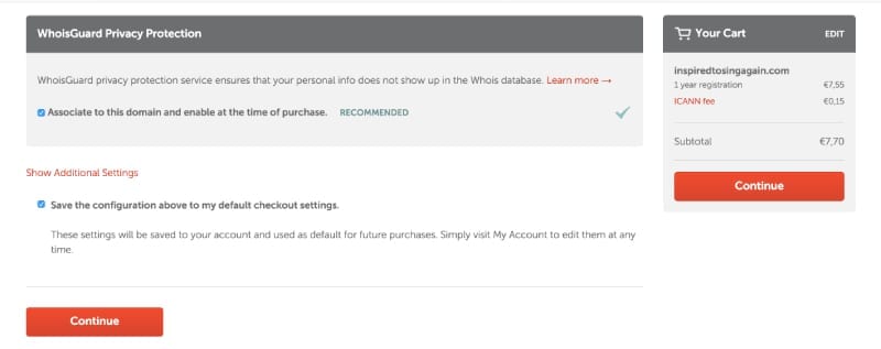 configure namecheap settings