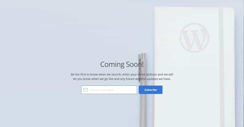 website coming soon page