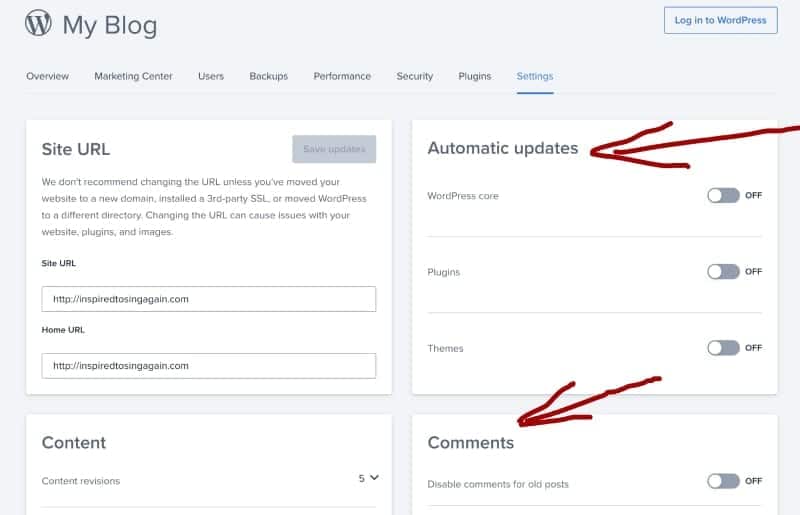 disable automated updates