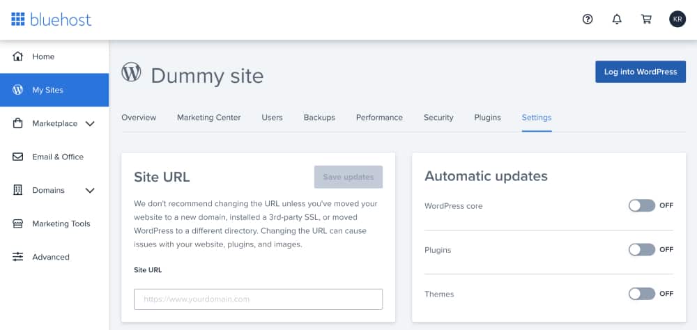 coming soon settings
