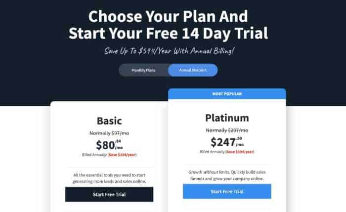 Clickfunnels Pricing Plans